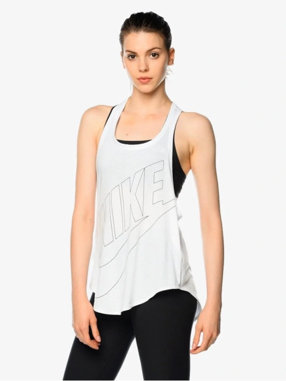 Nike Signal Tanktop White Graphic Racerback Training Tank XS